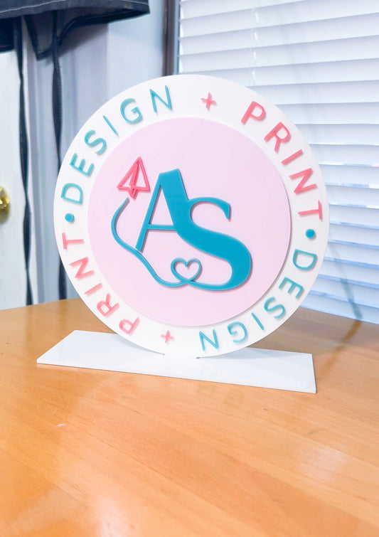 Logo table sign