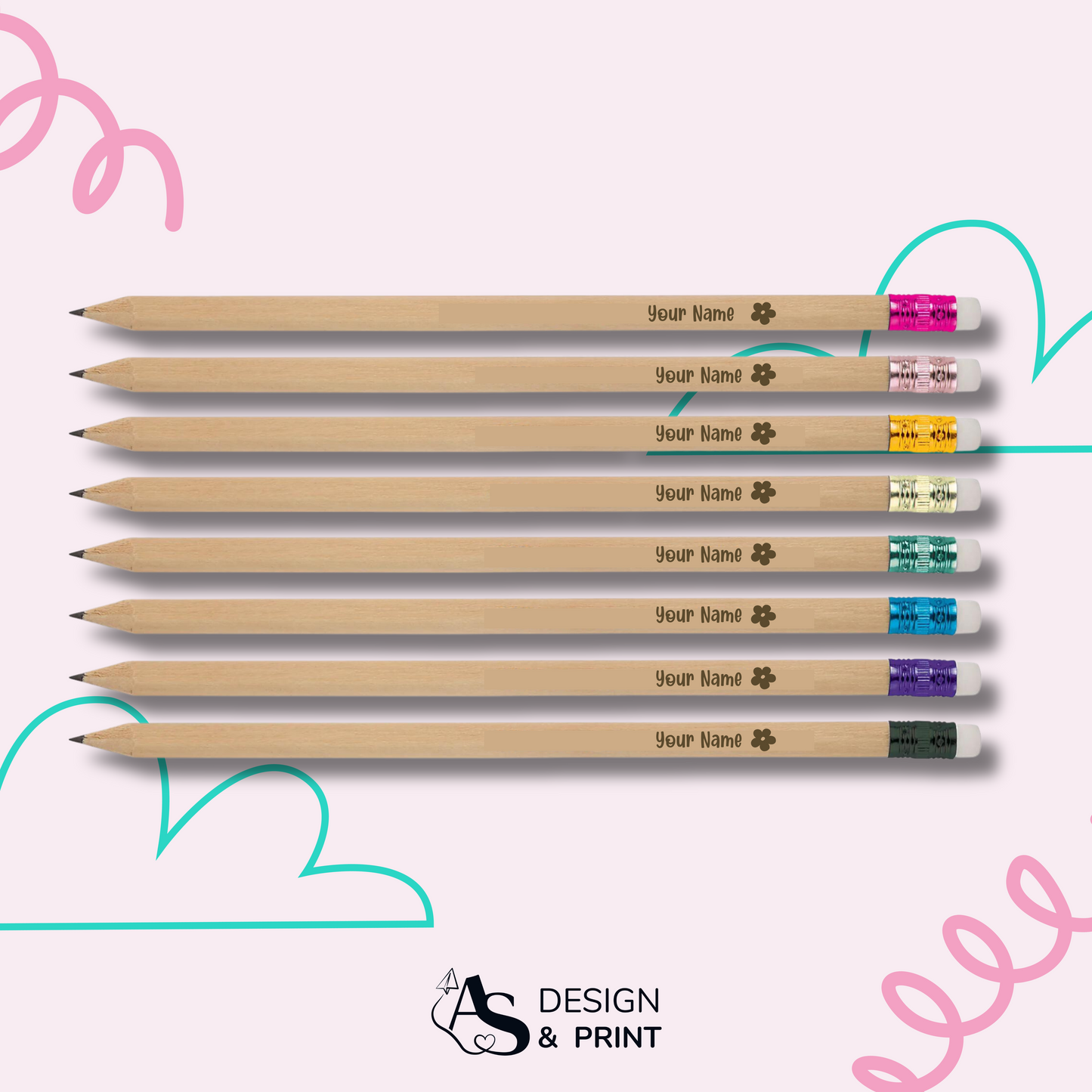 Set lápices grabados