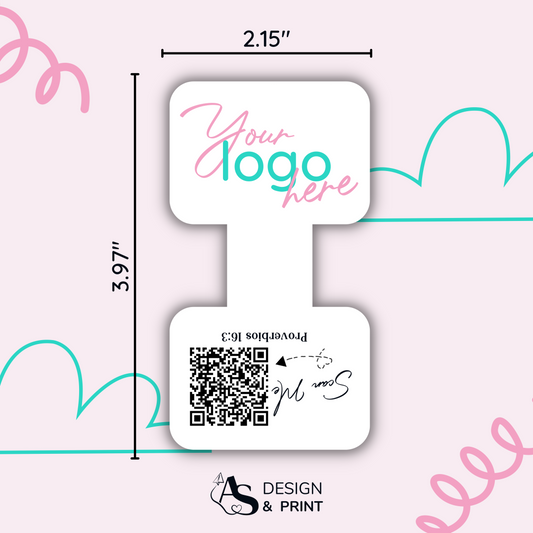 Tarjeta de exhibición colgante