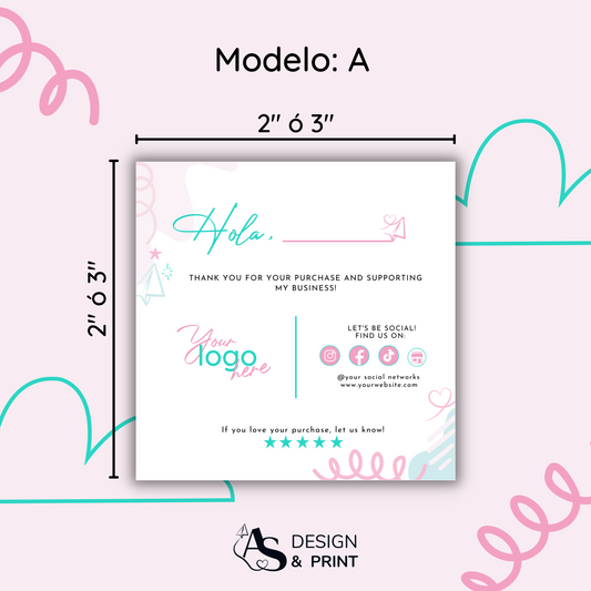 Tarjetas de agradecimiento