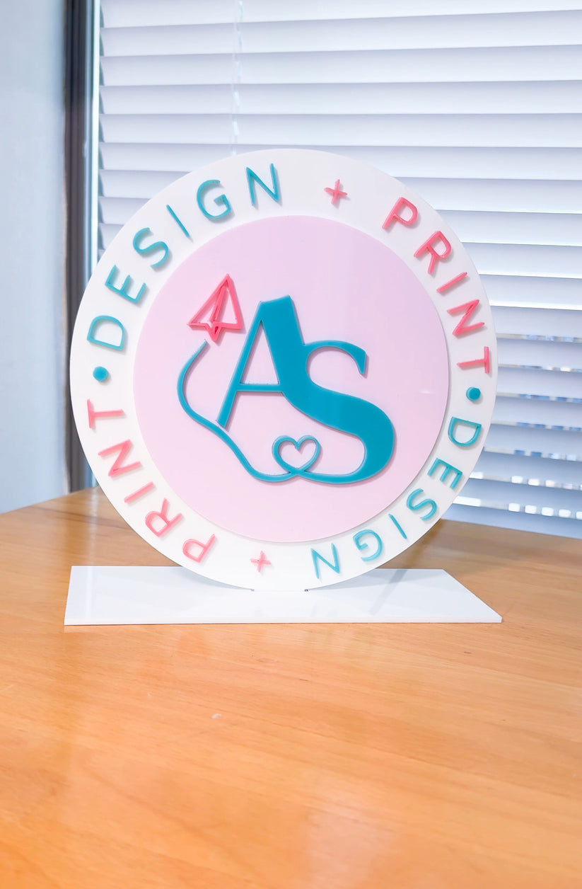 Logo table sign – AS Design & Print LLC